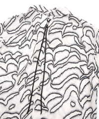 Cupra rayon print H/S open collar shirt - WHITE