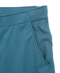 Cotton nylon stretch jersey shorts - TURQUOISE