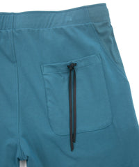 Cotton nylon stretch jersey shorts - TURQUOISE