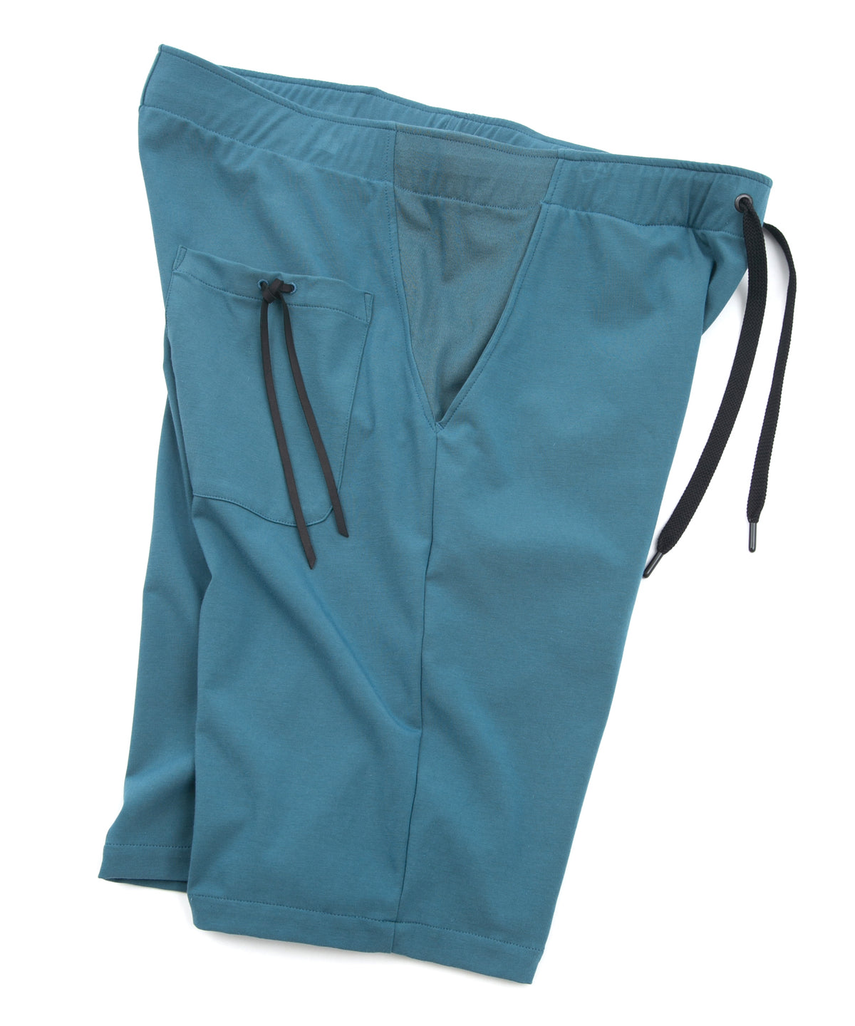 Cotton nylon stretch jersey shorts - TURQUOISE