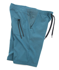 Cotton nylon stretch jersey shorts - TURQUOISE