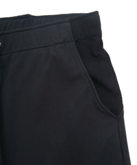 Cotton Nylon Stretch Jersey Shorts - BLACK