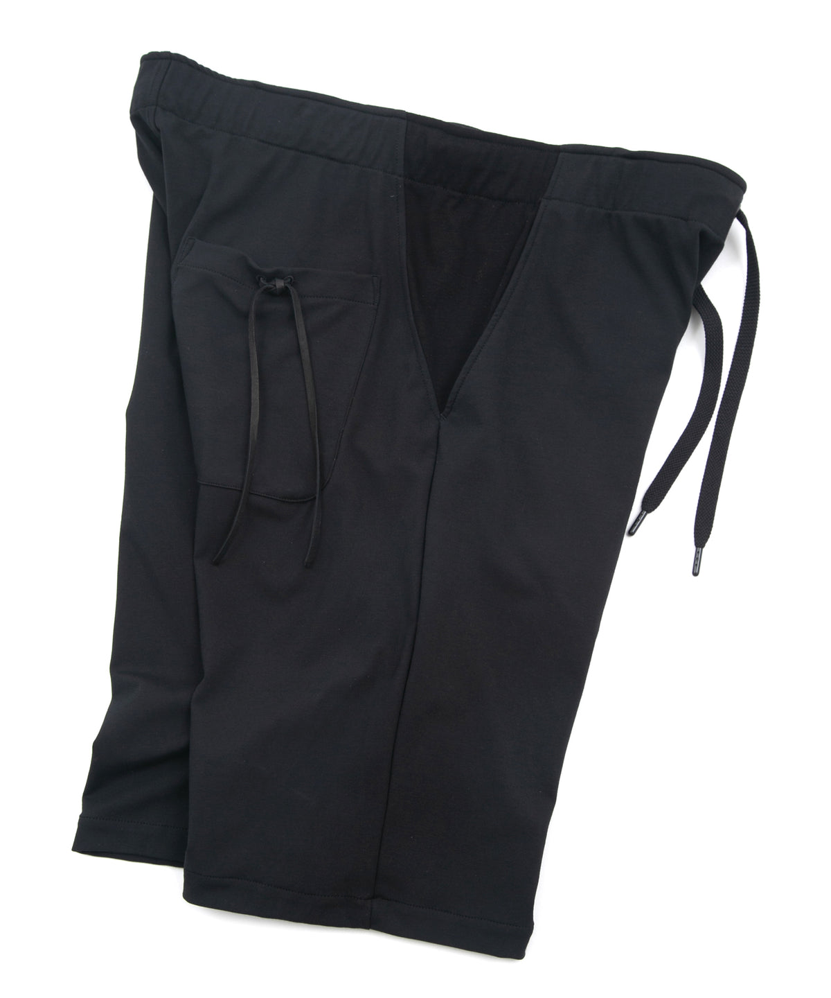 Cotton Nylon Stretch Jersey Shorts - BLACK