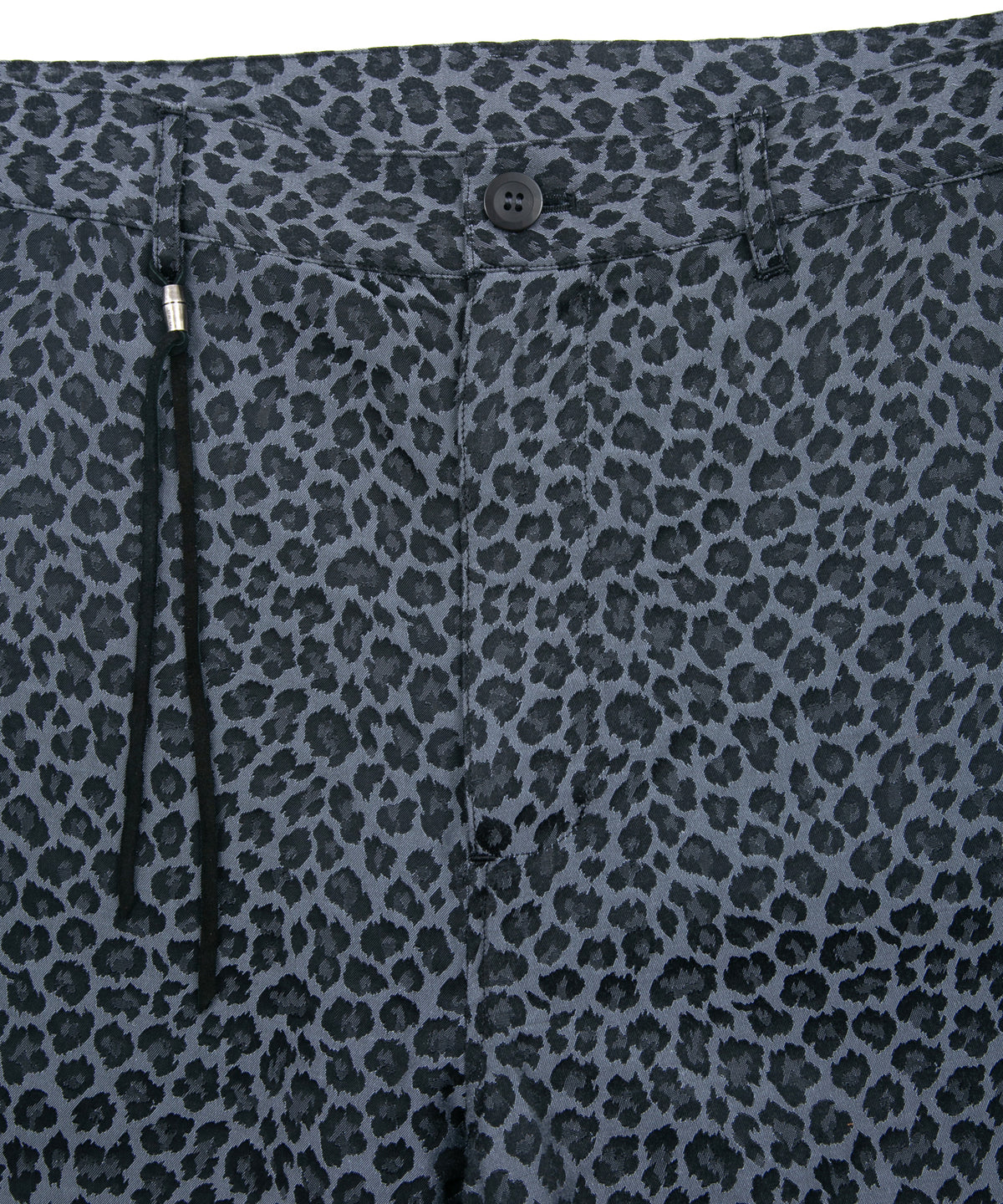 Nylon Cotton Two-Bath Dyed Leopard Jacquard Shorts - GRAY