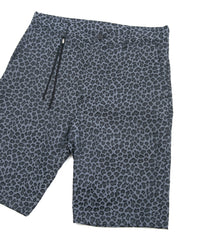 Nylon Cotton Two-Bath Dyed Leopard Jacquard Shorts - GRAY
