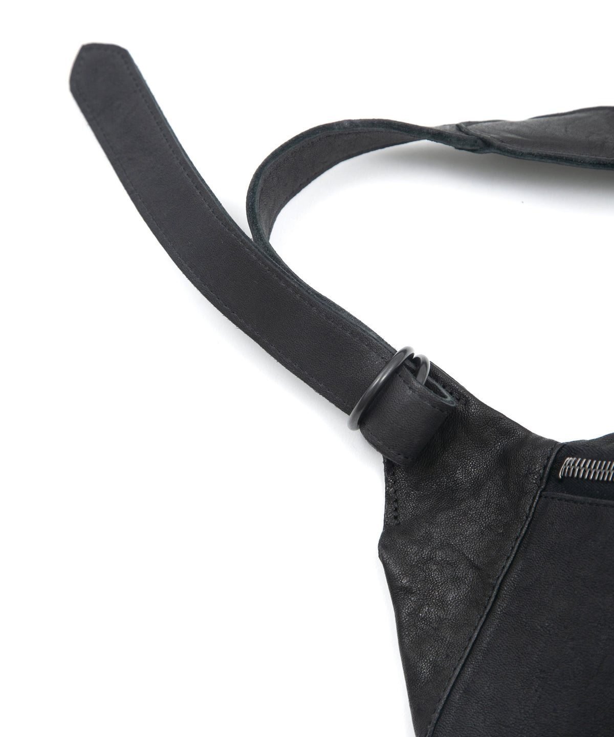 フルタンニン ピット鞣し シュリンク ホースハイド HIGH THROTTLE ボディーバッグ  - BLACK × BLACK