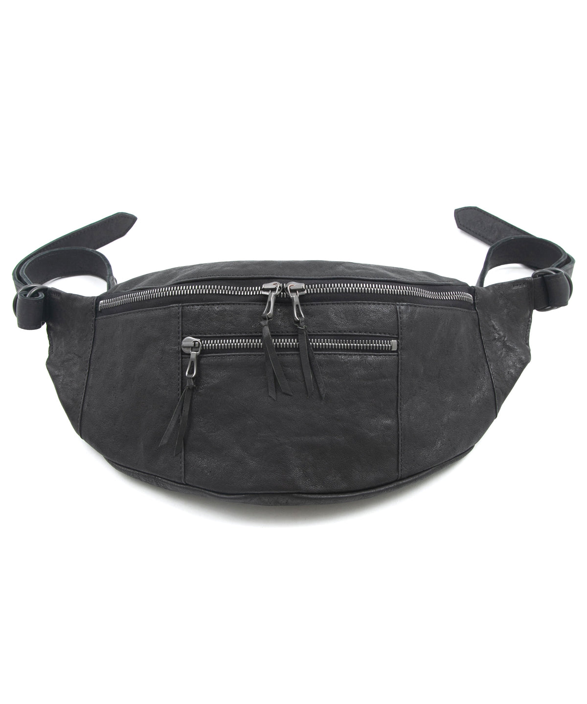 フルタンニン ピット鞣し シュリンク ホースハイド HIGH THROTTLE ボディーバッグ  - BLACK × BLACK