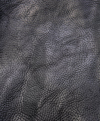 フルタンニン ピット鞣し シュリンク ステアハイド M.FEVER スタッズ シングルライダースジャケット - BLACK