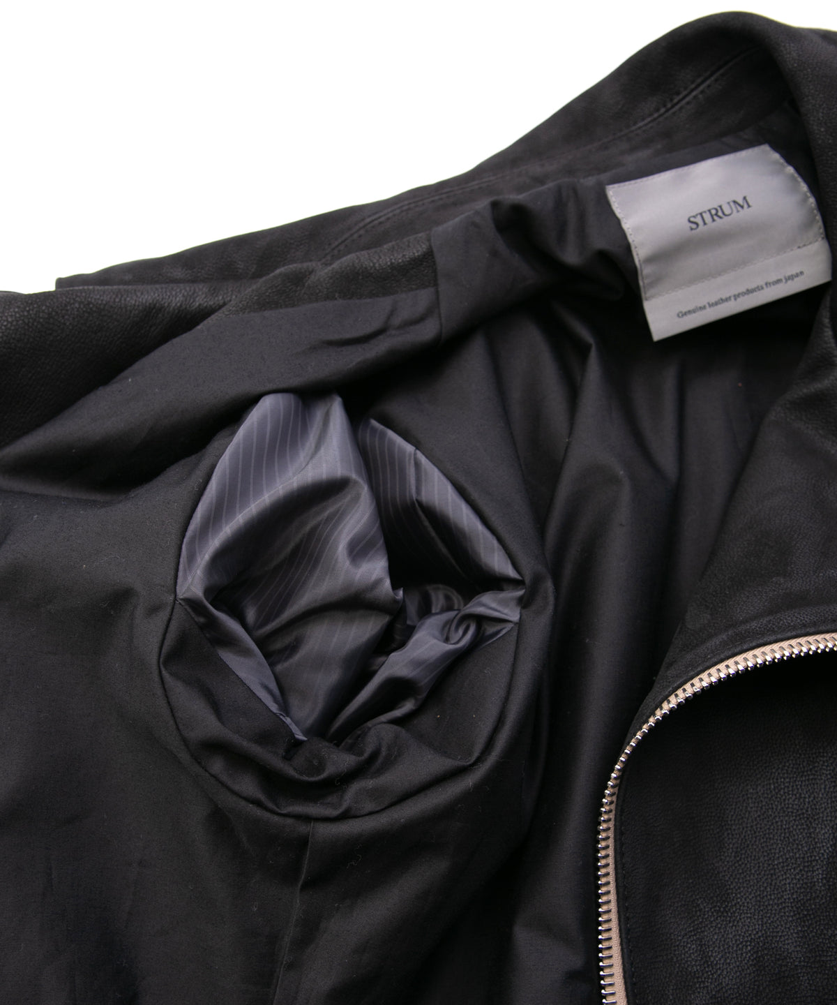 ハイブリッド鞣し イタリアン キャメル ヌバック BIRD MAN ダブルライダースジャケット - BLACK × BROWN