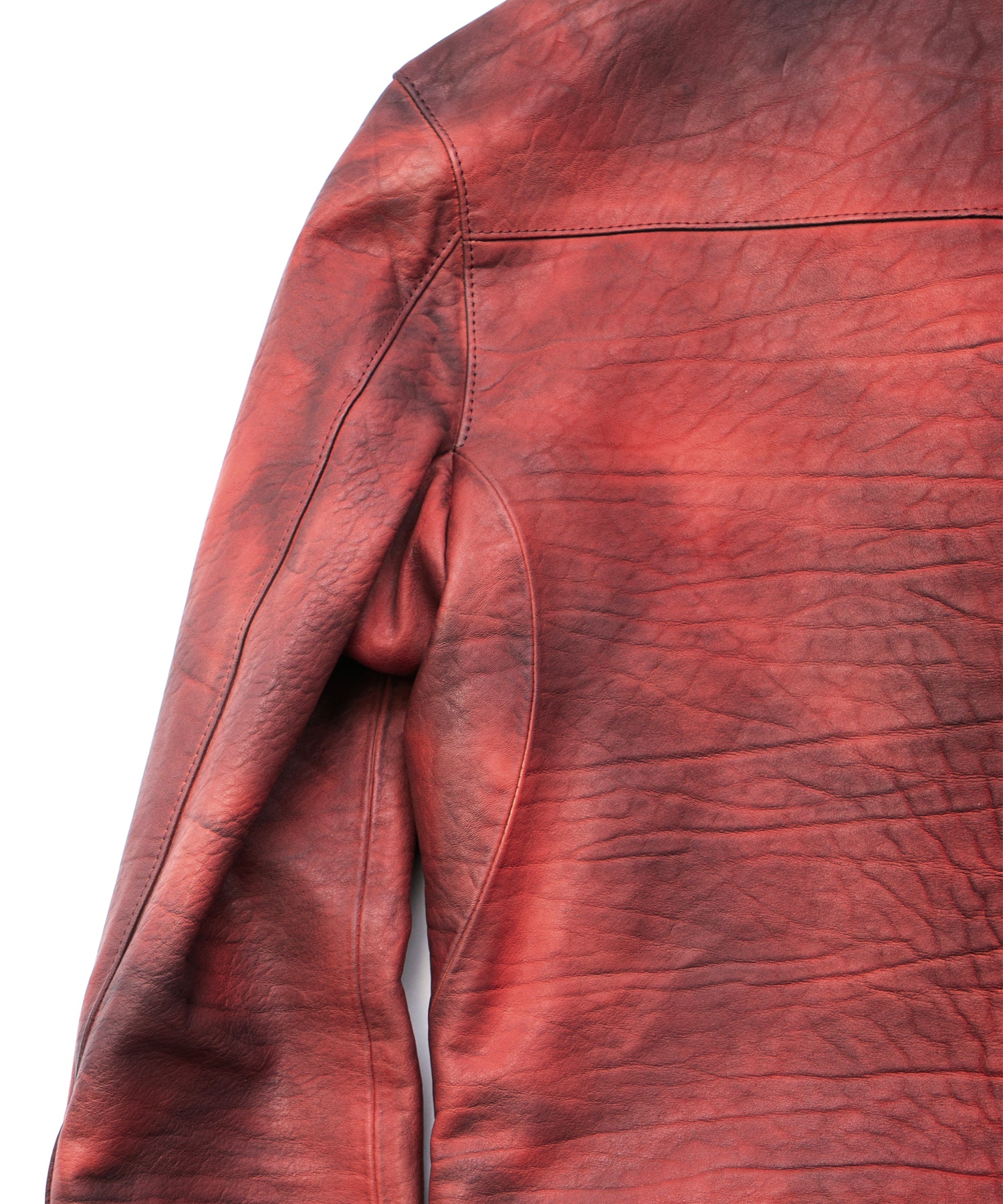 フルベジタブルタンニン鞣し ダブルショルダー Burning dyed - 燃焼