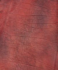 フルベジタブルタンニン鞣し ダブルショルダー Burning dyed - 燃焼製品染め SPEEDER ダブルライダースジャケット - DEEP RUBY