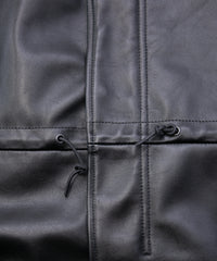 モンゴル ラム RUMBLE [DARK] フィッシュテールコート - BLACK