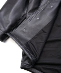 モンゴル ラム RUMBLE [DARK] フィッシュテールコート - BLACK