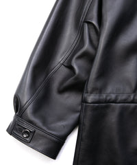 モンゴル ラム RUMBLE [DARK] フィッシュテールコート - BLACK