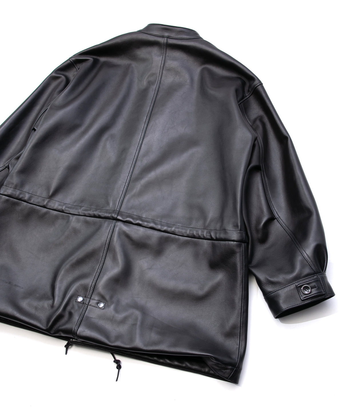 モンゴル ラム RUMBLE [DARK] フィッシュテールコート - BLACK