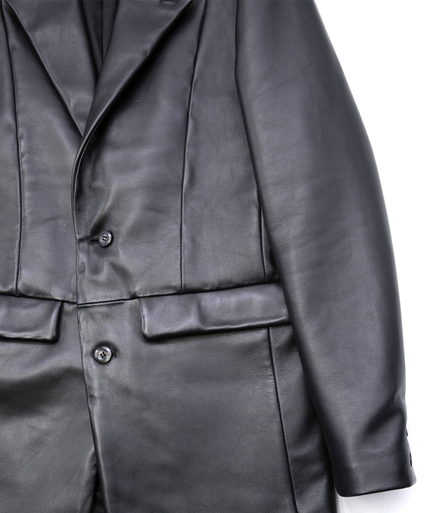 モンゴル ラム ASH [DARK] テーラードジャケット - BLACK – STRUM OFFICIAL