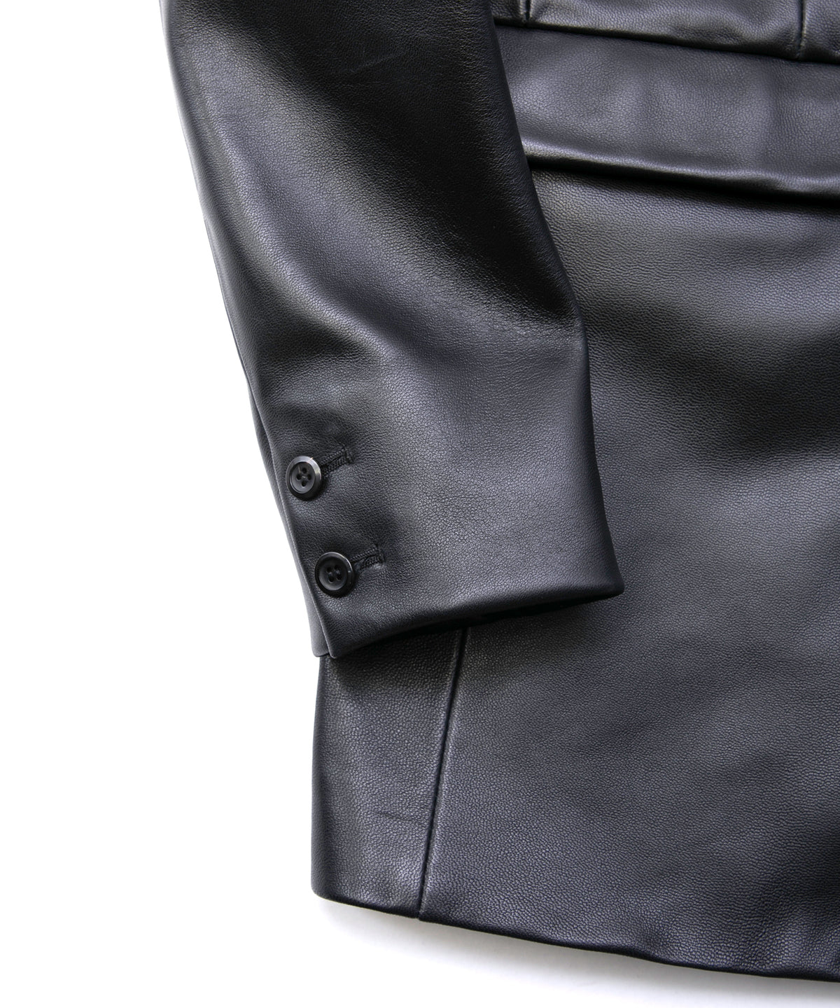 モンゴル ラム ASH [DARK] テーラードジャケット - BLACK