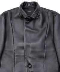 モンゴル ラム ASH [DARK] テーラードジャケット - BLACK