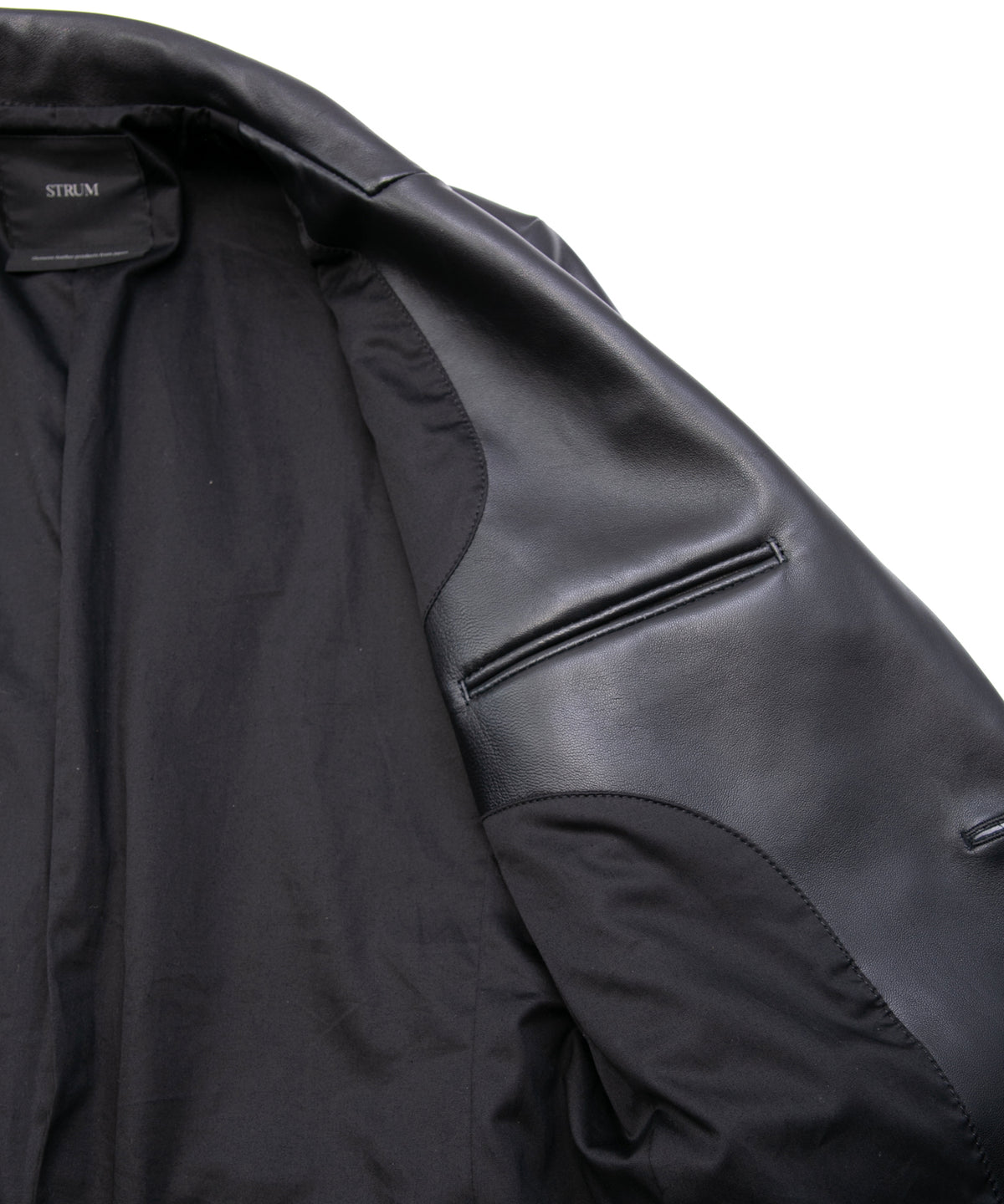 モンゴル ラム ASH [DARK] テーラードジャケット - BLACK