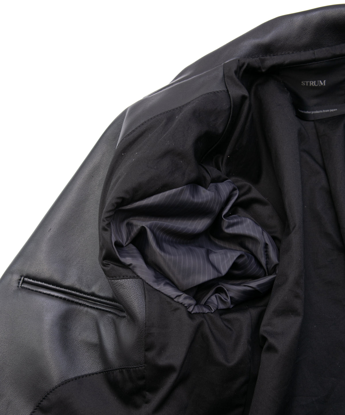 モンゴル ラム ASH [DARK] テーラードジャケット - BLACK