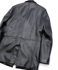 モンゴル ラム ASH [DARK] テーラードジャケット - BLACK