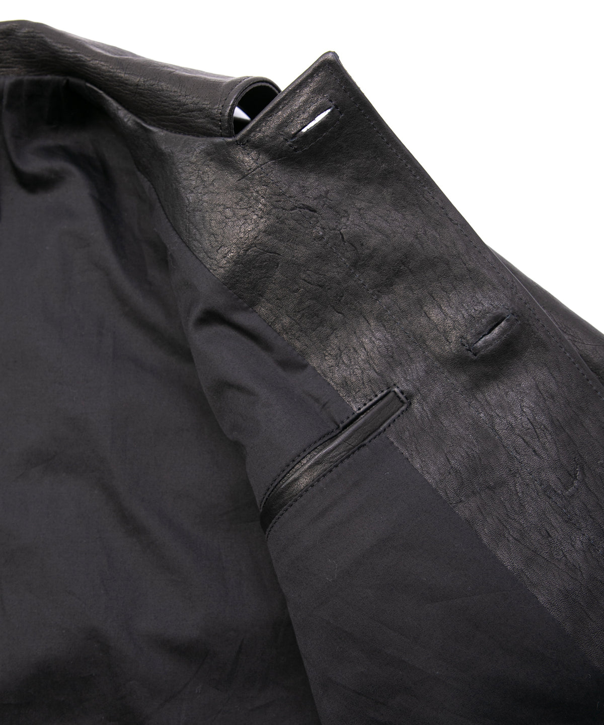 Pit Vegetable Full Tanned Shrunk Horsehide Car Coat LEFTY - BLACK