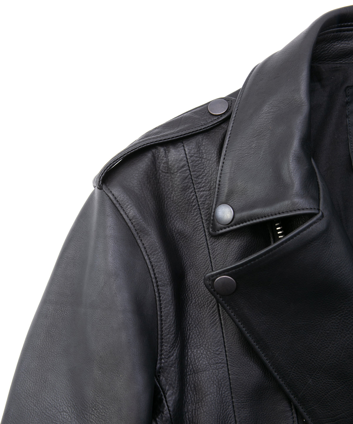 Oil Calfskin Double Riders ROM [DARK] - BLACK