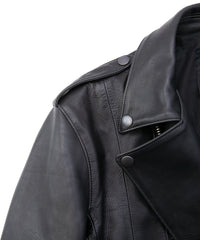 Oil Calfskin Double Riders ROM [DARK] - BLACK