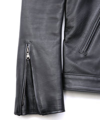 Oil Calfskin Double Riders ROM [DARK] - BLACK