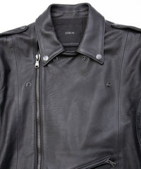 Oil Calfskin Double Riders ROM [DARK] - BLACK