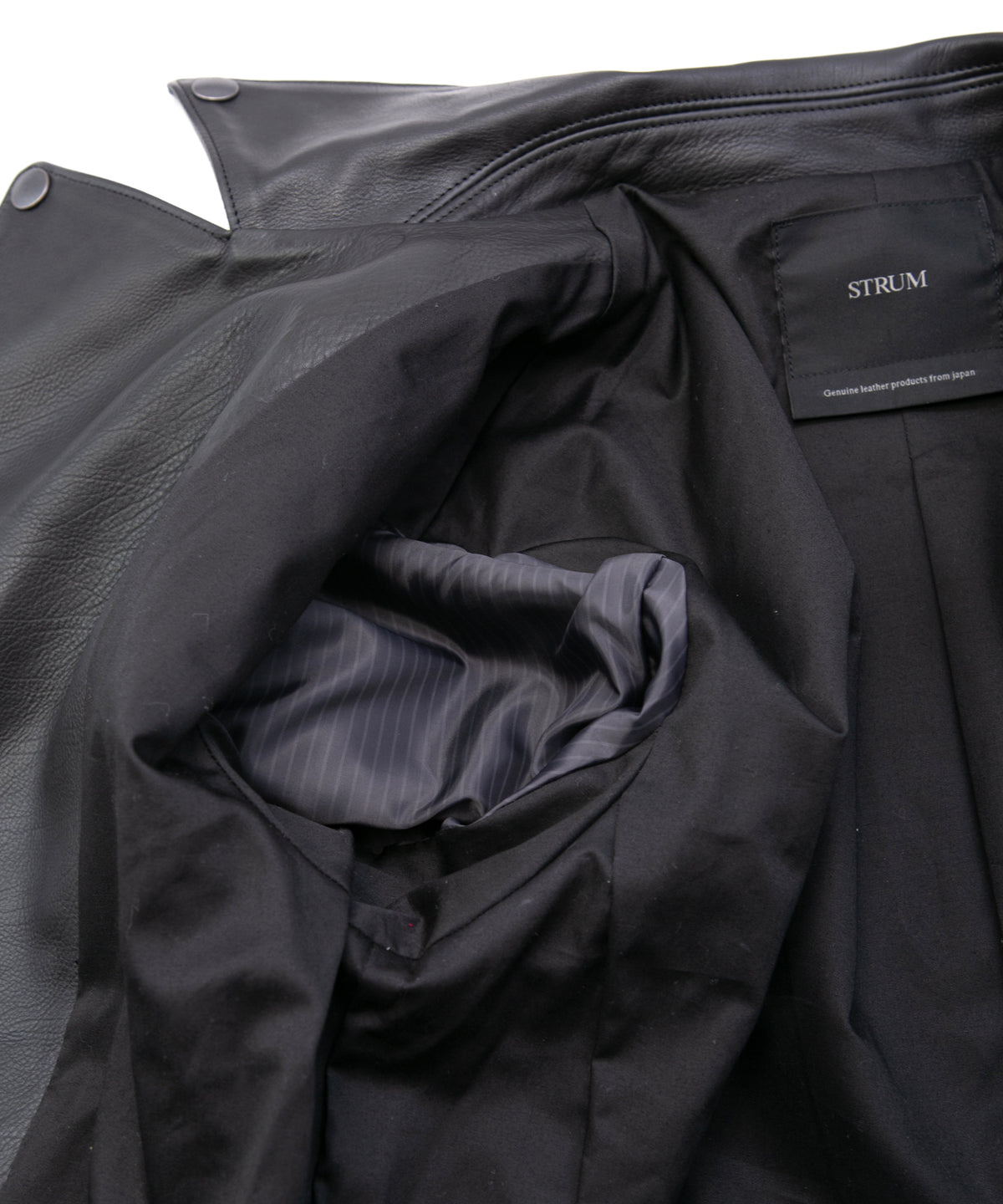 Oil Calfskin Double Riders ROM [DARK] - BLACK