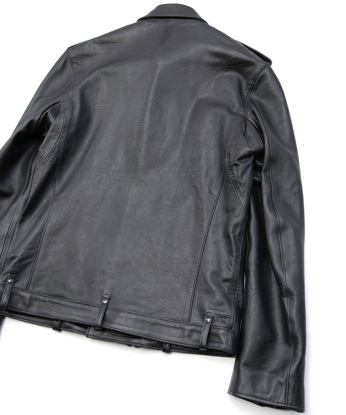 Oil Calfskin Double Riders ROM [DARK] - BLACK