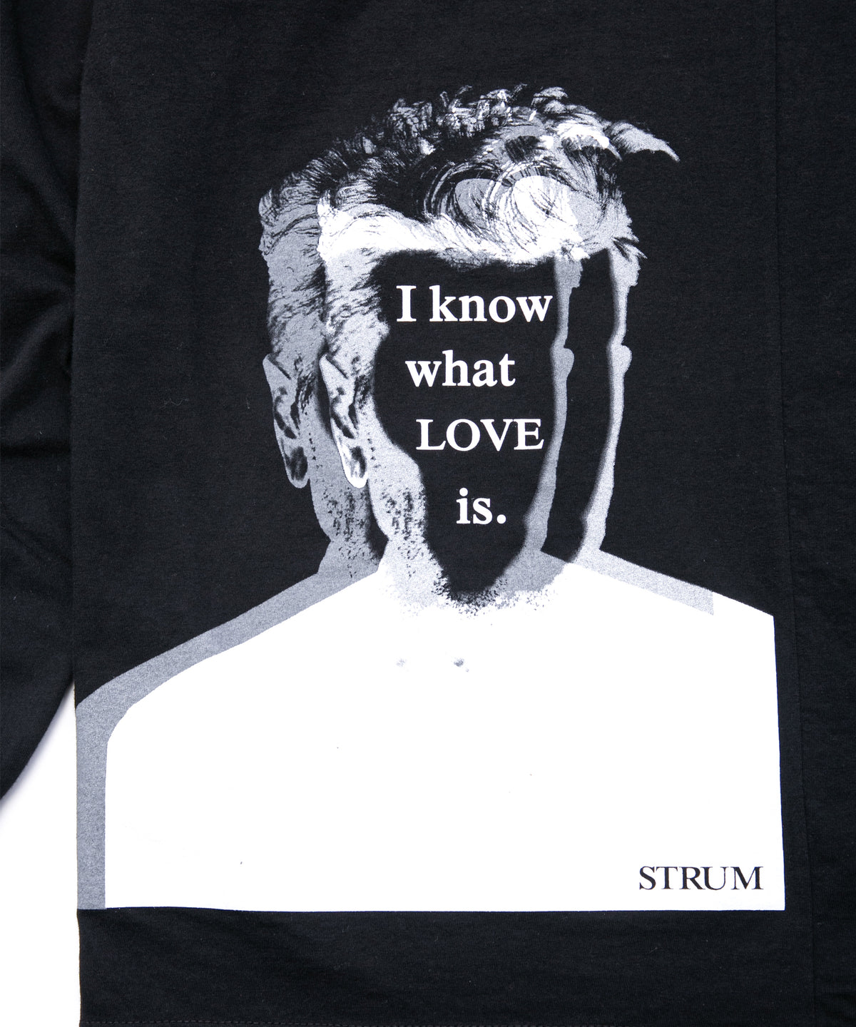 30/- ナチュラルソフト天竺 クルーネック リブ ロングスリーブ T シャツ - BLACK