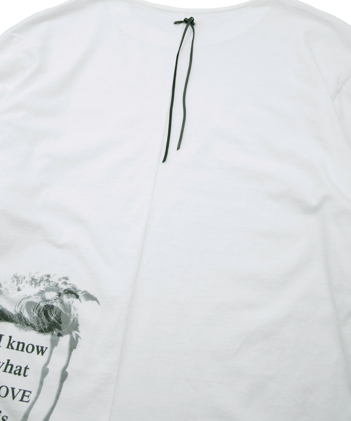 30/- ナチュラルソフト天竺 クルーネック リブ ロングスリーブ T シャツ - WHITE