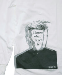 30/- ナチュラルソフト天竺 クルーネック リブ ロングスリーブ T シャツ - WHITE