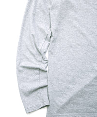 30/- ナチュラルソフト天竺 クルーネック ロングスリーブ T シャツ - MOKU GRAY