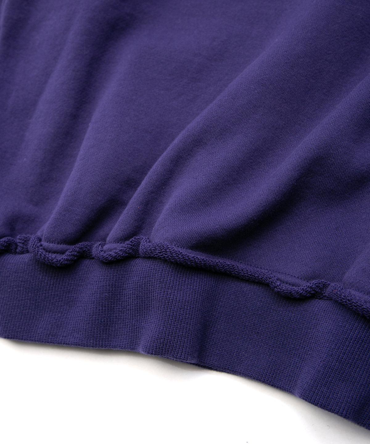 Hard Twist Yarn Heavy Pile Crew Neck Sweatshirt - PURPLE