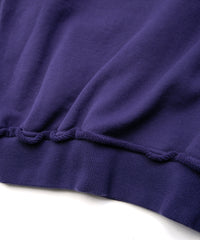 Hard Twist Yarn Heavy Pile Crew Neck Sweatshirt - PURPLE