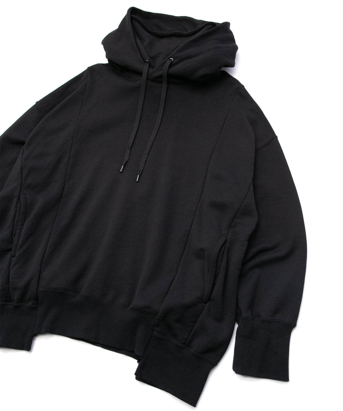 Hard Twist Yarn Heavy Pile Over Size Foodie - BLACK