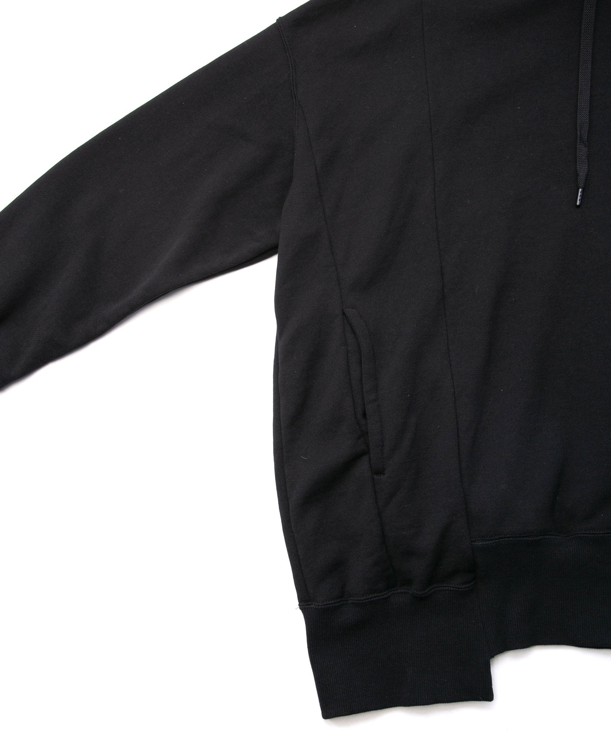 Hard Twist Yarn Heavy Pile Over Size Foodie - BLACK