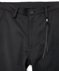 Washable High Density Wool polyethylene Twill Chino Pants - BLACK