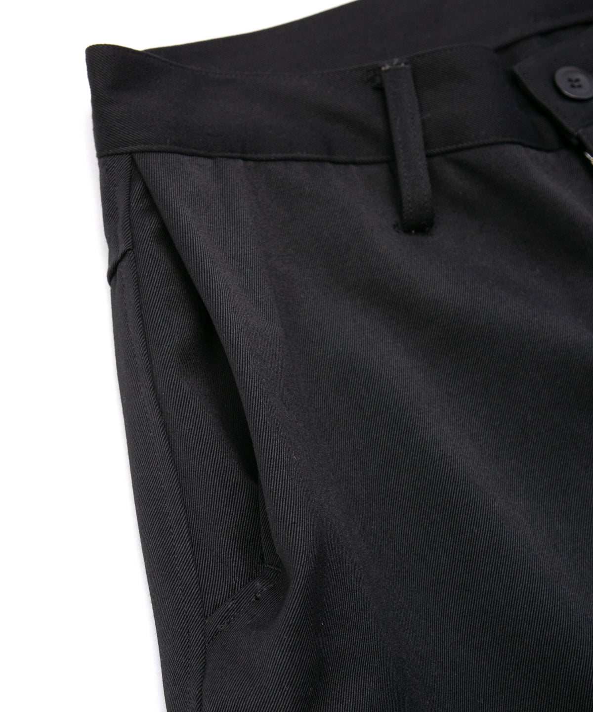 Washable High Density Wool polyethylene Twill Chino Pants - BLACK