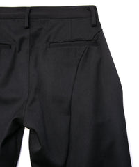 Washable High Density Wool polyethylene Twill Chino Pants - BLACK