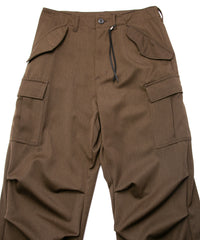Washable High Density Wool polyethylene Twill Cargo Pants - KHAKI