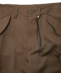 Washable High Density Wool polyethylene Twill Cargo Pants - KHAKI