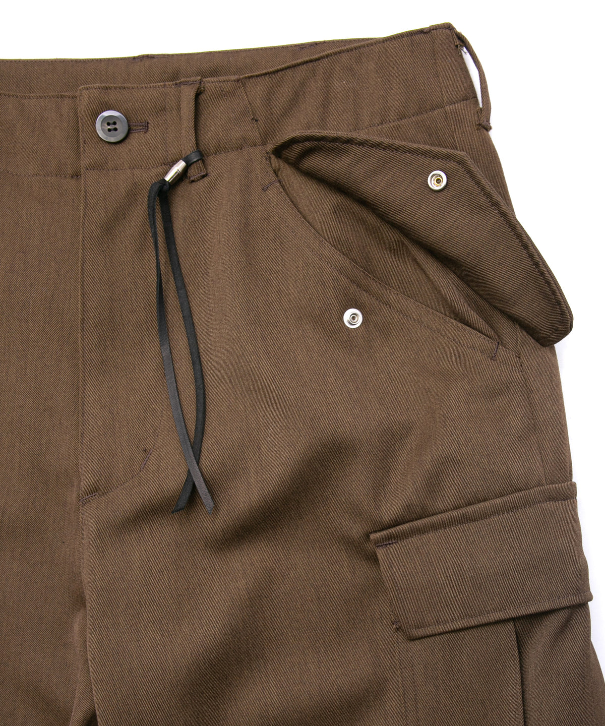 Washable High Density Wool polyethylene Twill Cargo Pants - KHAKI