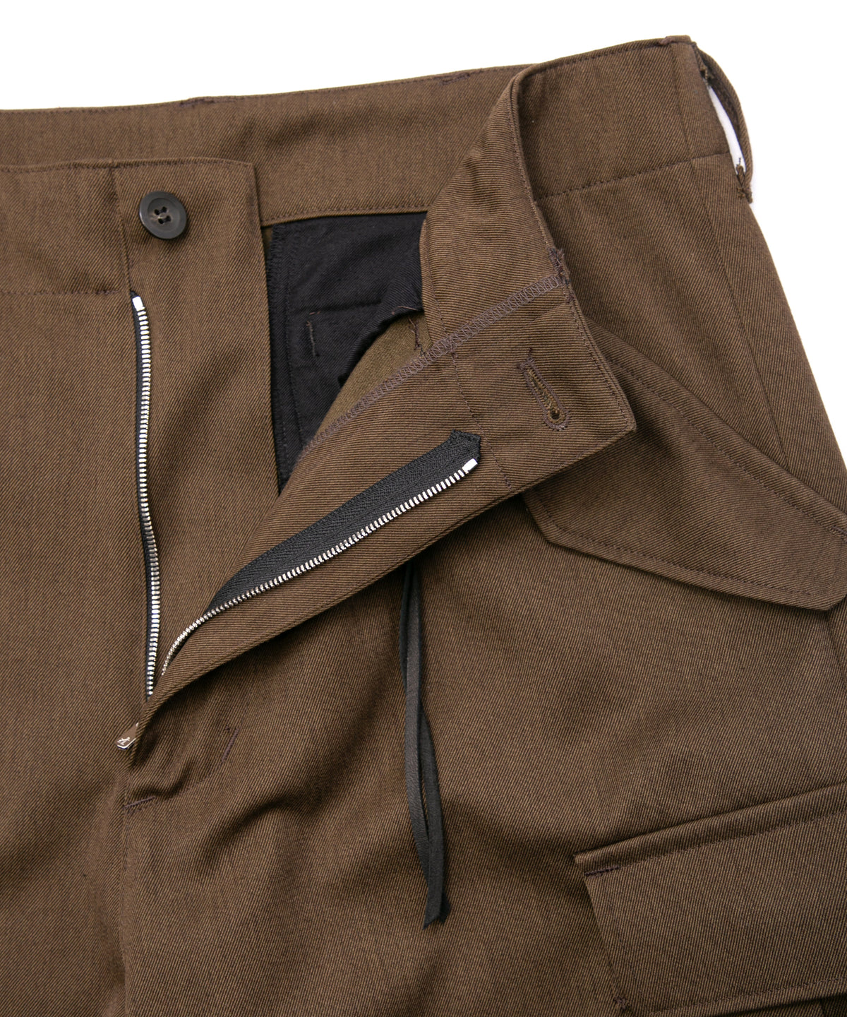 Washable High Density Wool polyethylene Twill Cargo Pants - KHAKI