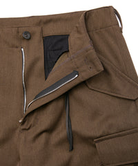 Washable High Density Wool polyethylene Twill Cargo Pants - KHAKI