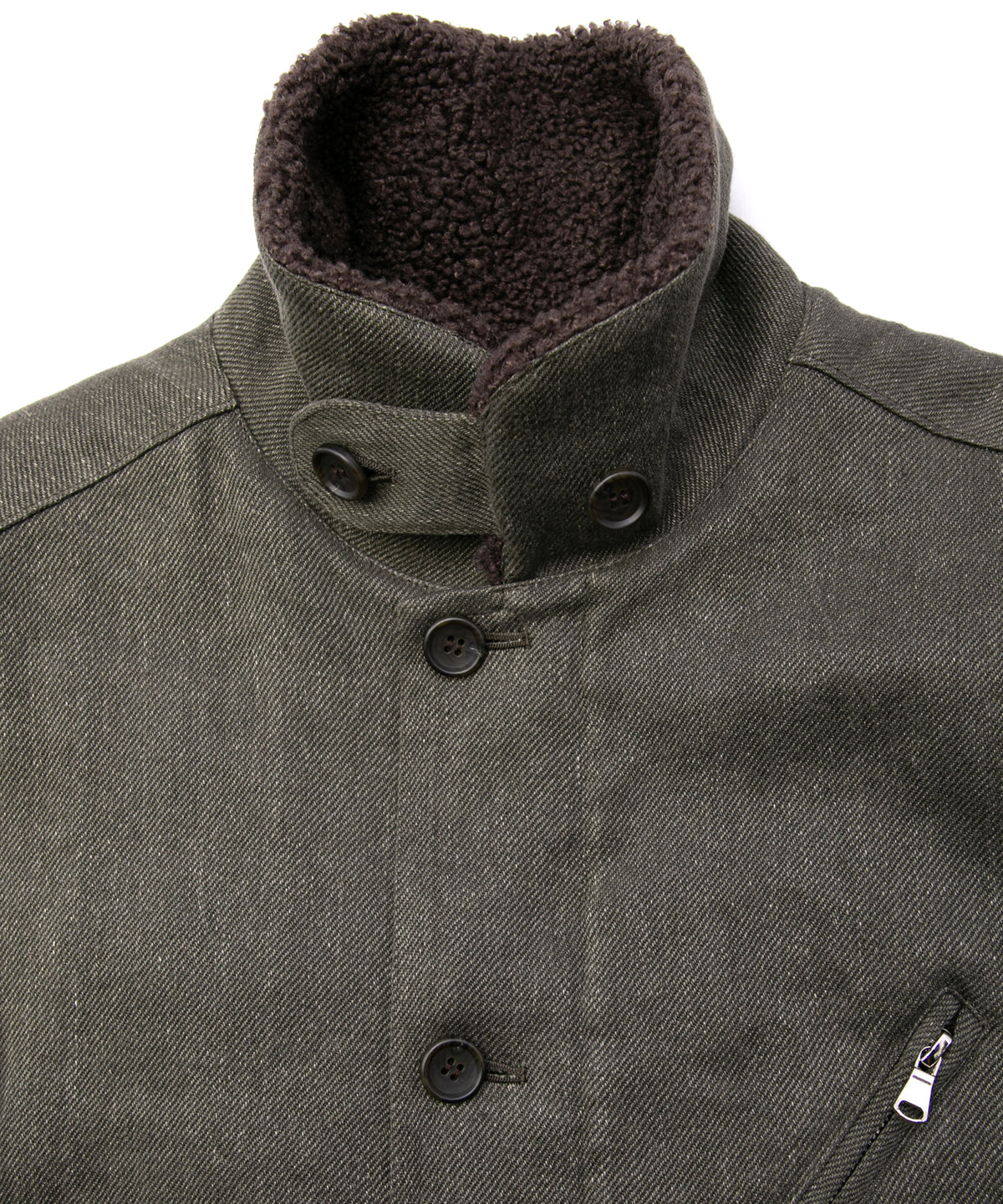 Sulfur Dyed Cotton Linen Washer Deck Vest - KHAKI