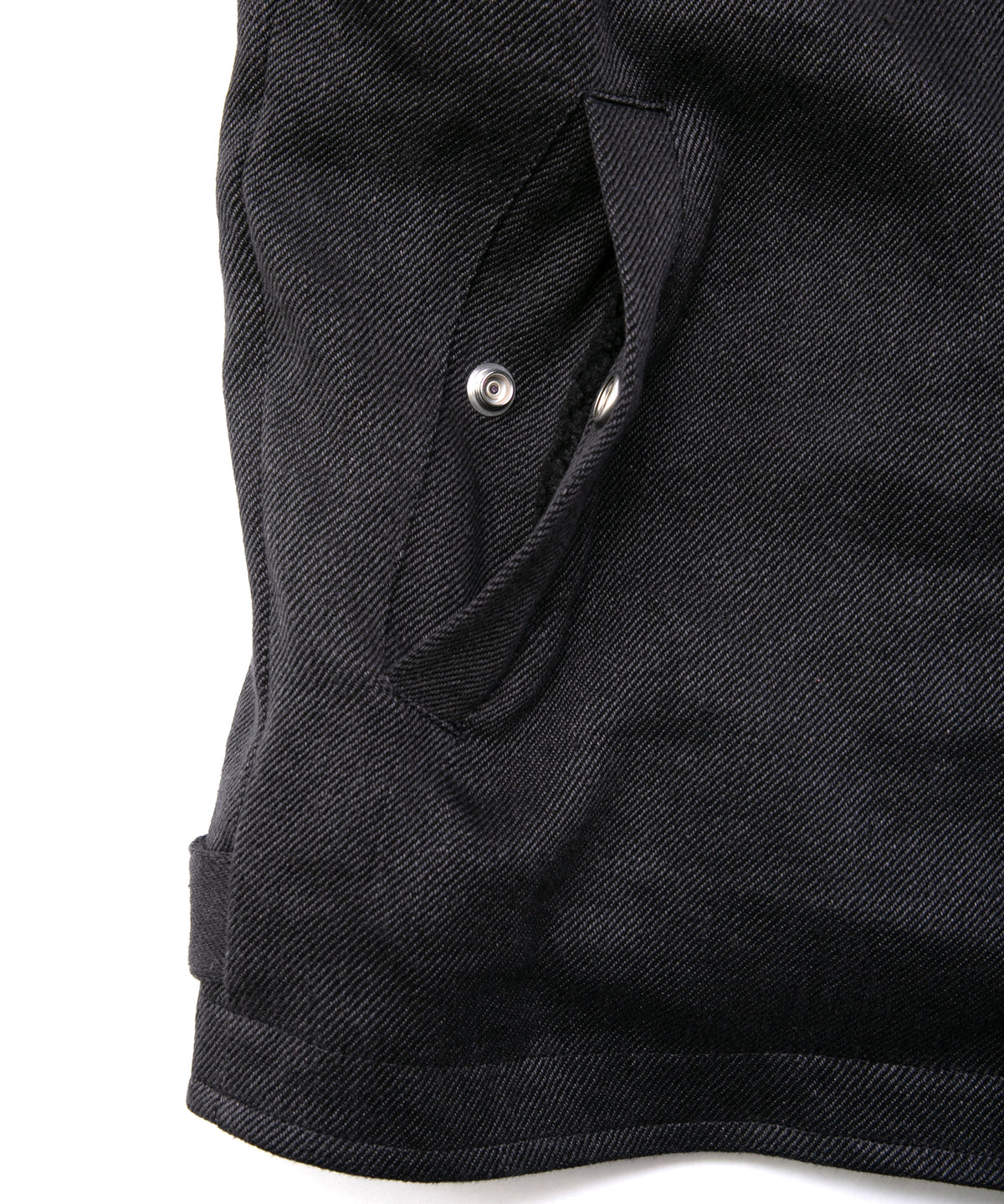 Sulfur Dyed Cotton Linen Washer Deck Vest - BLACK